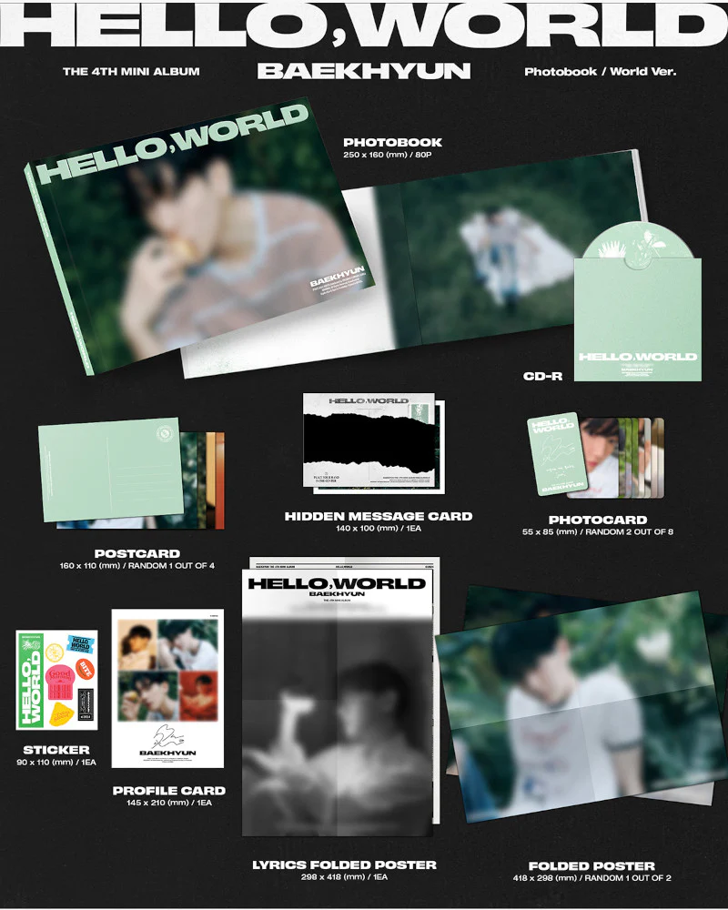 BAEKHYUN (EXO) - 4TH MINI ALBUM [Hello, World] (Photobook Ver.) (2 Versions) - Image 3