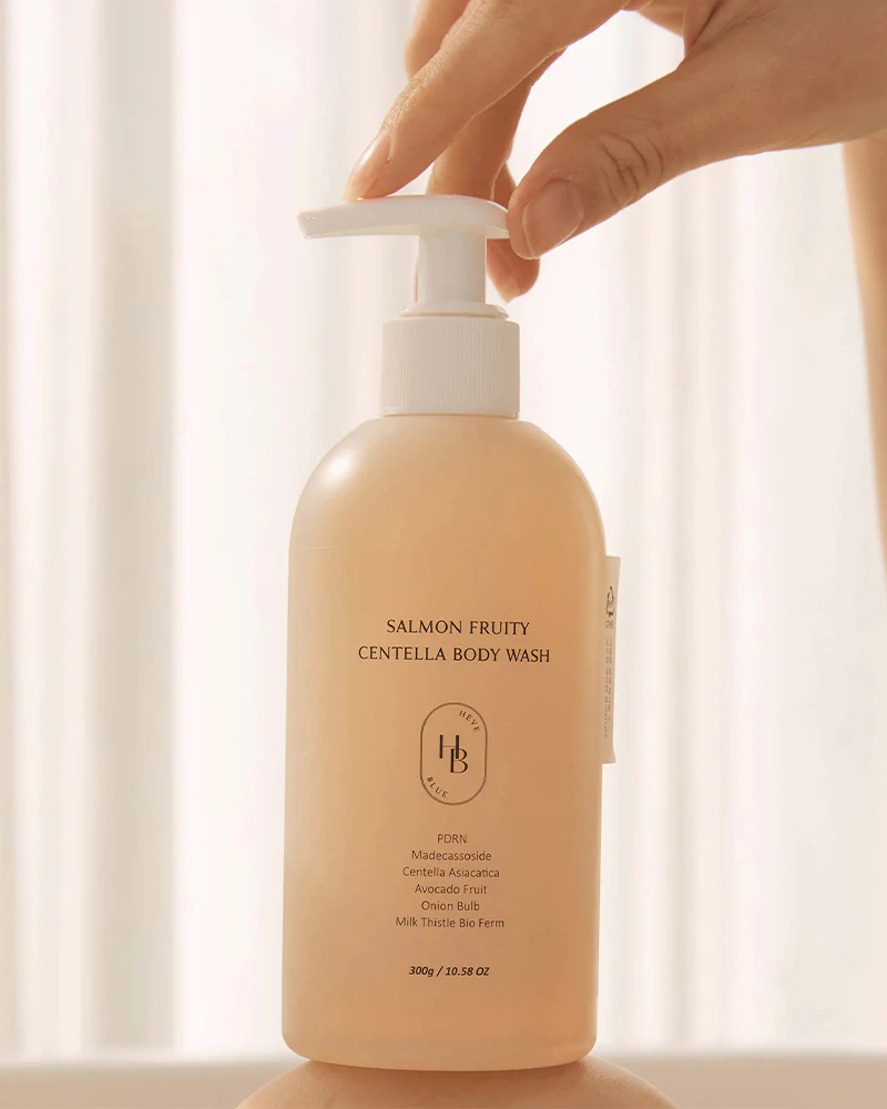 HEVEBLUE Salmon Fruity Centella Body Wash - Image 3