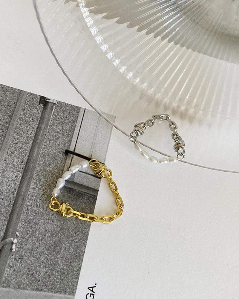 Organic Pearl Chain Ring - Image 3