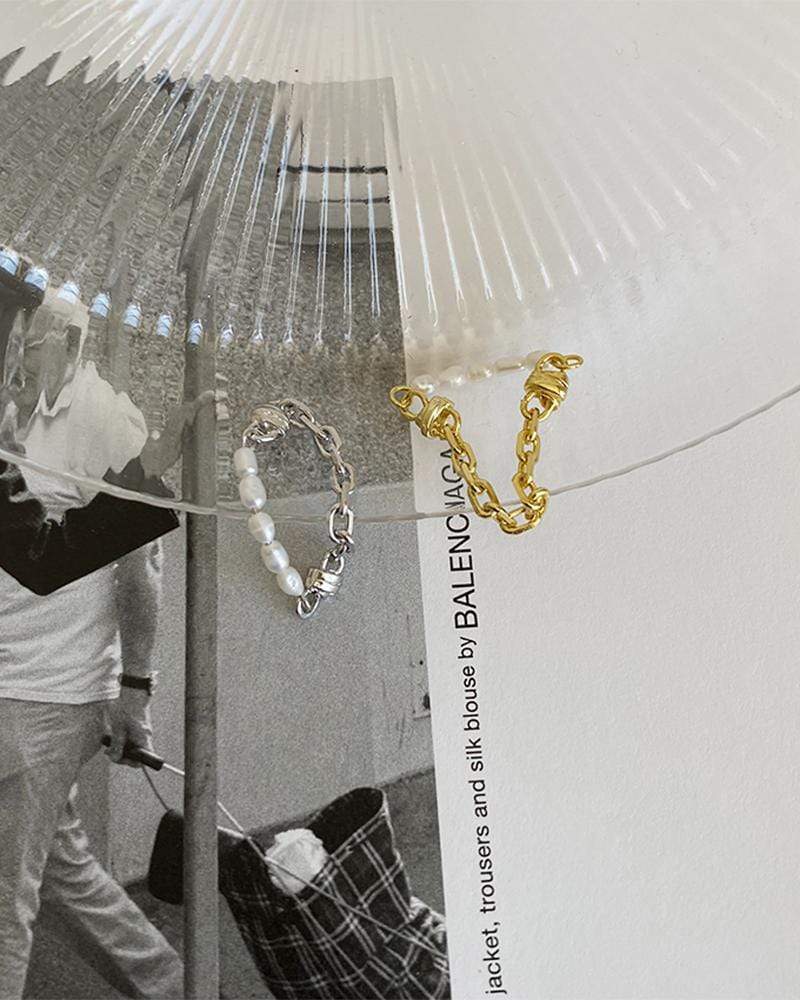 Organic Pearl Chain Ring - Image 4