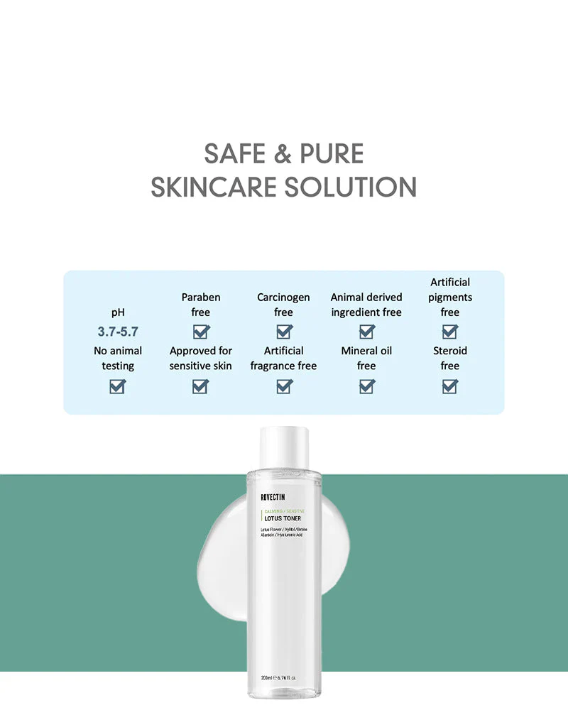 ROVECTIN Clean Lotus Water Calming Toner - Image 3