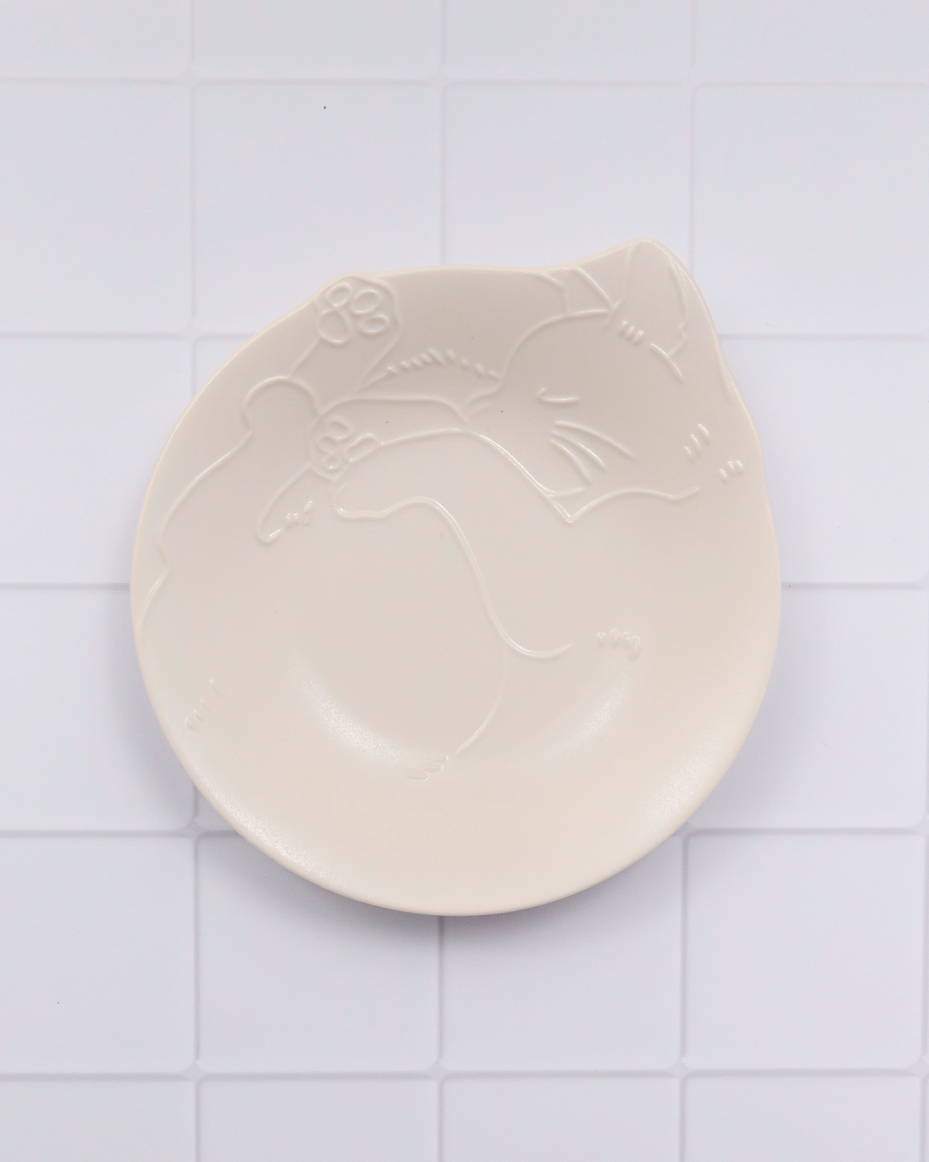 Yamagotouki Mino Ware Small Plate Cat - Image 10