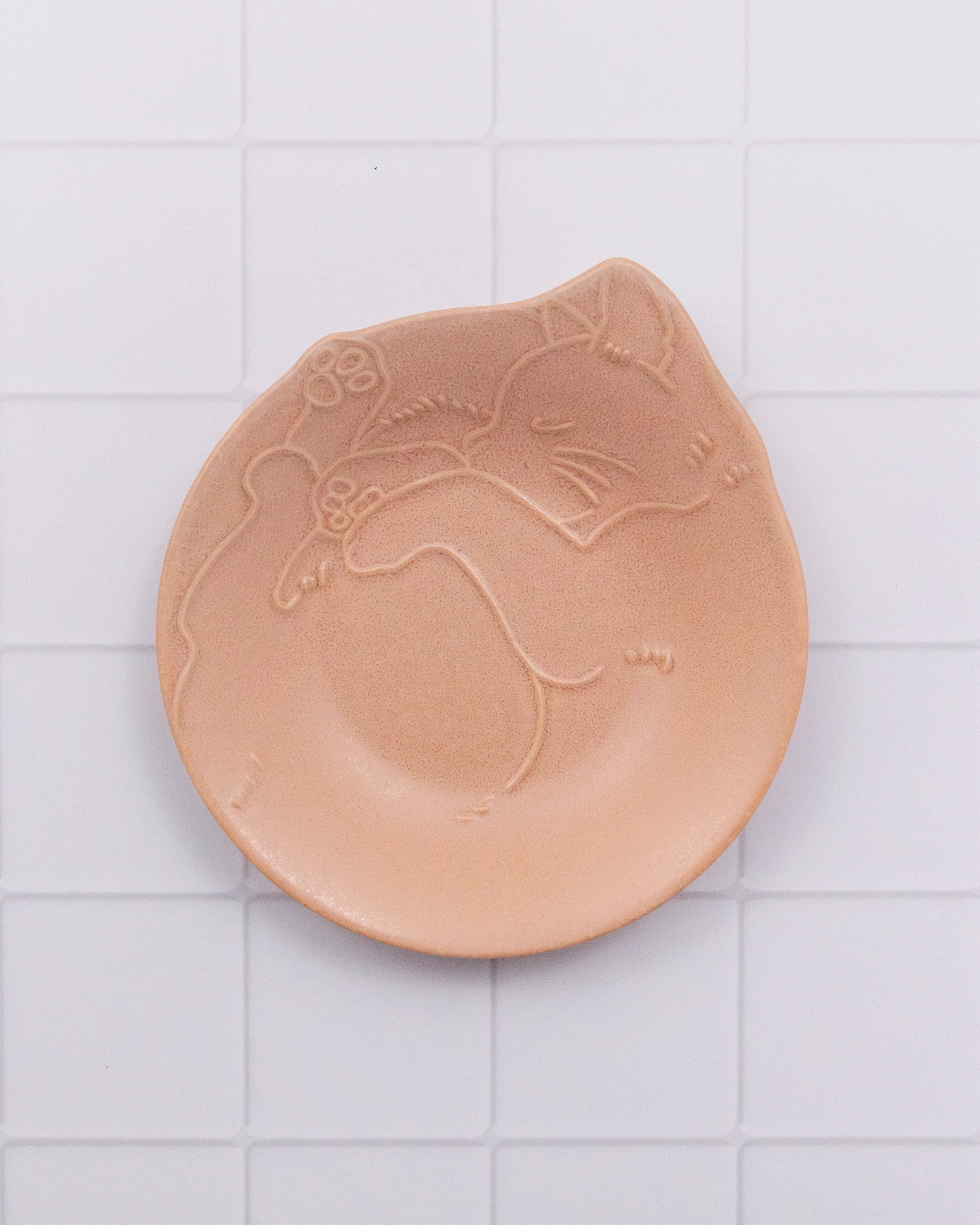 Yamagotouki Mino Ware Small Plate Cat - Image 5