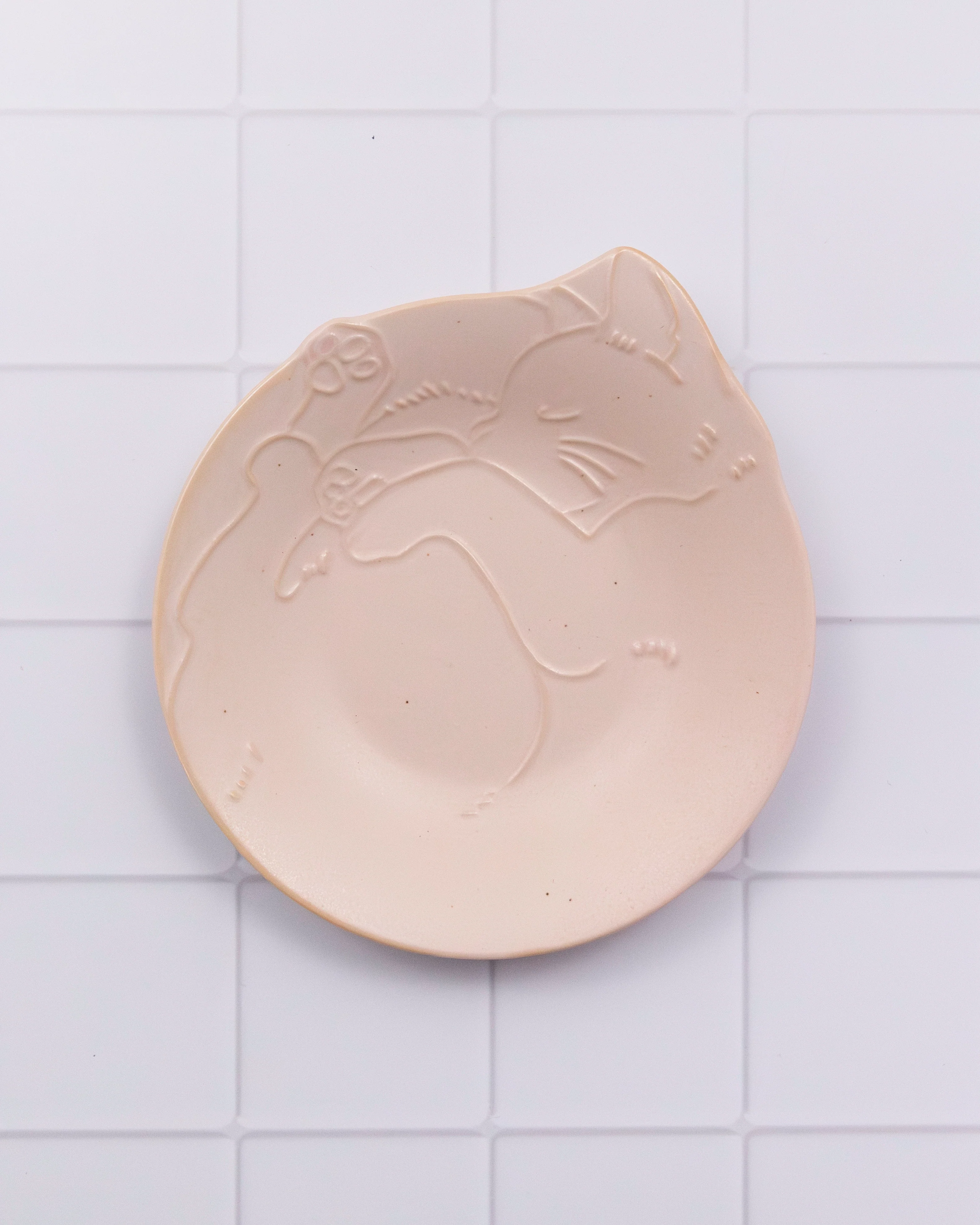 Yamagotouki Mino Ware Small Plate Cat - Image 8